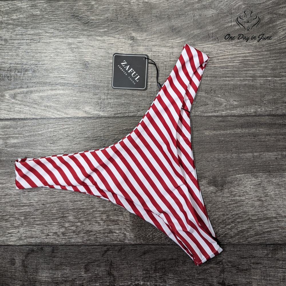 Zaful High Cut Cheeky Bikini Bottom Size 6
